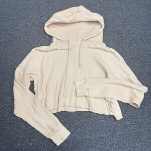 Aritzia TNA Waffle Knit Crop Hoodie Size 2